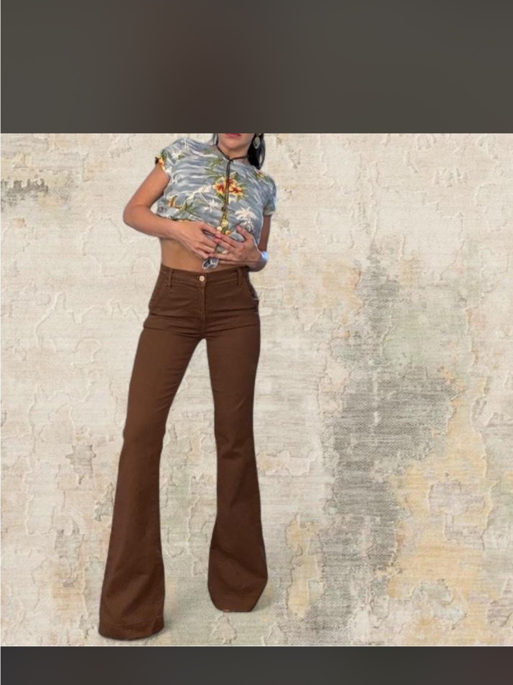 Joe's Jeans Chocolate Brown Flare Wide-Leg